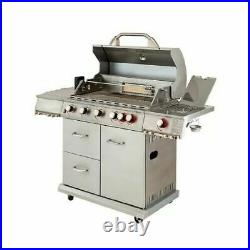 New Barbecue Gas Grill Outdoor Heatin BBQ 6 Burner & Side Uniflame 16 persons UK