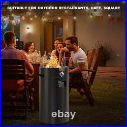 Onlyfire Round Gas Fire Pit, Detachable Outdoor Patio Heater with Lava