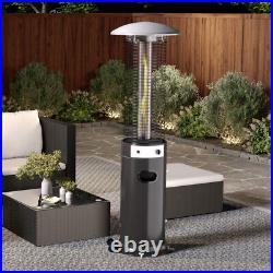 Outdoor Cylindrical Patio Heater Roasting Stove Liquefied Gas Warmer with Wheels