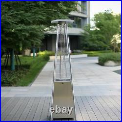 Outdoor Flame Patio Heater Freestanding Pyramid Heater with Cover