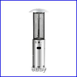 Outdoor Freestanding Gas Patio Heater In Stainless Steel with Free Cover