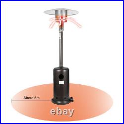 Outdoor Garden Gas Patio Heater Standing Piezoelectric ignition Burner with Wheels