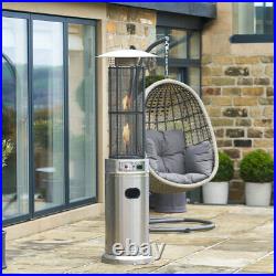 Outdoor Patio Heater Garden Standing Fire Pit Large Cylinder Steel Heaters
