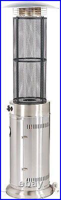 Outdoor Patio Heater Garden Standing Fire Pit Large Cylinder Steel Heaters