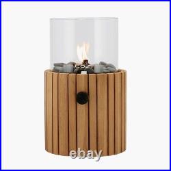 Outdoor Wooden Lantern Glamping Gas Fire Pit Garden Wooden and Glass CosiScoop