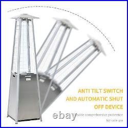Outsunny 11.2KW Patio Gas Heater Pyramid Heater with Hose Cover Refurbished