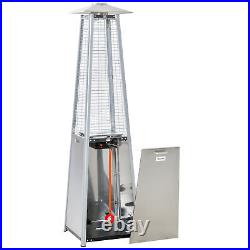 Outsunny 11.2KW Patio Gas Heater Pyramid Heater with Hose Cover Refurbished