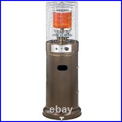Outsunny 5-11kW Propane Gas Patio Heater Outdoor Freestanding with Wheels 135cm