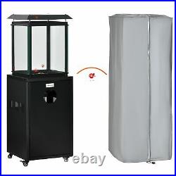 Outsunny 8KW Outdoor Patio Gas Heater Standing Garden Heater with Regulator, Hose