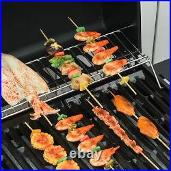 Outsunny Deluxe Gas Barbecue Grill 3+1 Burner Garden BBQ with Large Cooking Area