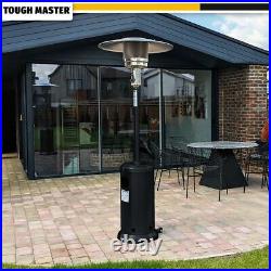Patio Gas Heater 13kW Freestanding Black-Coated Outdoor Garden Mushroom Style