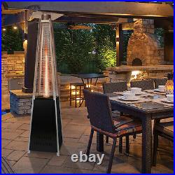 ©Patio Heater 42,000 BTU Pyrami-d Flame Outdoor Heater Propane Heater WithWheel