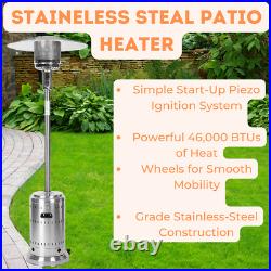 Patio Heater (Gas) with Wheels Outdoor Garden Standing Steel BNIB 13.5KW new