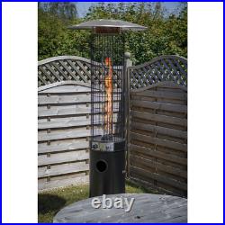 Patio Heater Propane Gas 13KW Outdoor/Garden Black Dellonda