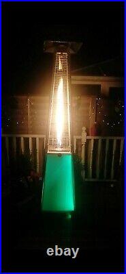 Patio heater. Colour changing gas pyramid