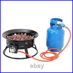 Portable Gas Fire Pit Bowl Garden Patio Heater Outdoor Camping Gas Burner Warmer