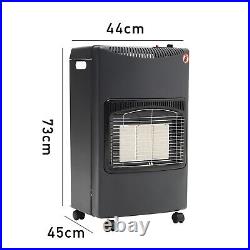 Portable Gas Heater Indoor Mobile Butane Fire Cabinet Heating Patio Space Warmer