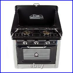 Portable Gas Oven & Stove 2 Burner Cooktop Stainless Steel Camping Cooker CO-01