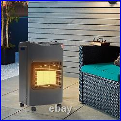 Portable Movable Gas Butane Heater 4.2kw Home Fire Heating Cabinet Inc Regulator