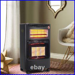 Portable Patio Heater Mobile Gas Cabinet Heater Butane Home Fire Regulator&Hose