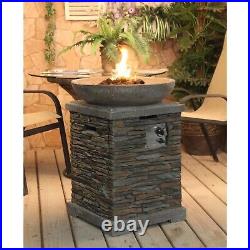 Premium Slate effect Gas Fire Pit and Fire Bowl