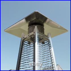Pyramid Patio Gas Heater 13KW Freestanding Black-Coated Steel Outdoor Warmer