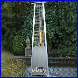 Pyramid Patio Gas Heater Stainless Steel Outdoor Garden Warmer Home Commercial