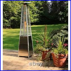 Pyramid Patio Heater 13KW Stainless Steel Wheels Cover Included Free Delivery