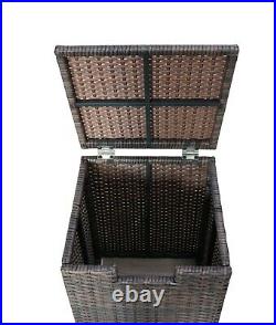 Rattan Firepit Table with Lid Gas Tank Holder Included Pre Arrival