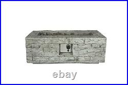 Rectangular 42 Natural Stone Fire Pit Table