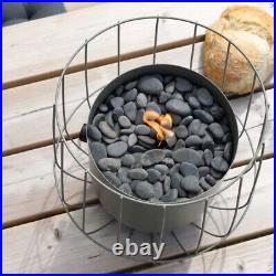 Sage Green Garden Fire Pit Outdoor Heater Gas Burner Stove Lantern Fireplace