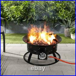 Site Heater / Garden Patio Heater Portable 17KW Gas Fire Pit Bowl with Lava Rock