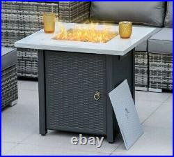 Smokeless Gas Patio Heater Propane Fire Pit Table Heat Outdoor Garden Warmer