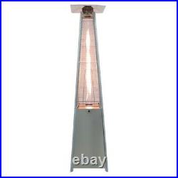 Stainless Steel 14KW Outdoor Gas Pyramid Tower Flame Patio Heater with Wheels