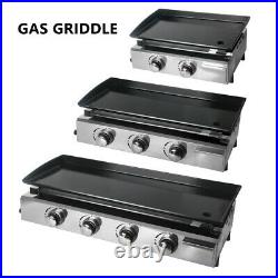 Stainless Steel 2/3/4 Burner LPG Gas Griddle BARBECUR GRILL Gas BBQ Plancha CE