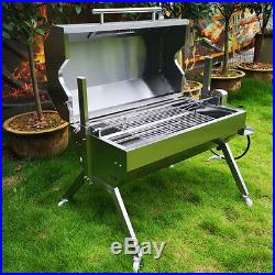 Stainless Steel Dual Fuel Spit Roaster 1000mm Cook with gas or charcoal