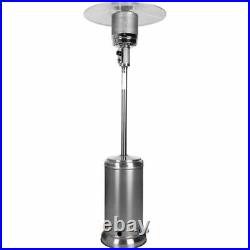 Stainless Steel Gas Patio Heater 13Kw Outdoor With Wheels + Free Cover