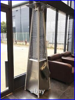 Stainless Steel Outdoor Pyramid Glass Tube Patio Gas Heater 13kw