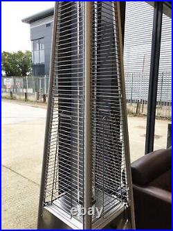 Stainless Steel Outdoor Pyramid Glass Tube Patio Gas Heater 13kw