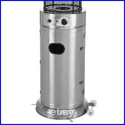 Standing Flame Gas Patio Heater Free Stainless Steel Cylindrical Outdoor BBQ NEW