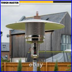 TOUGH MASTER Outdoor Garden Gas Patio Heater 13kW UK Hose Regulator, Black