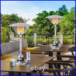 Tabletop Gas Patio Heater, 11000BTU/4KW Portable Outdoor Stainless Steel Home
