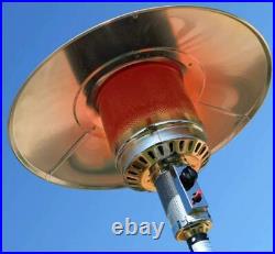Top Quality Professional Gas Patio Heater Silver Finish Free Cover Wheels & More