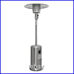Tower Patio Heater Propane Gas 13KW Outdoor/Garden Silver Dellonda