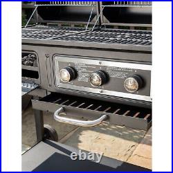 UniFlame Classic Big American Gas Charcoal Grill Outdoor Garden Patio Food Prep