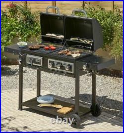Uniflame DUAL Gas and Charcoal Barbecue Grill Outdoor Garden PATIO smoker BBQ