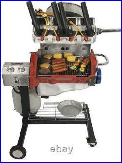V8 Engine Style Hot Rod Gas Grill Propane 37 Length 30 Width 46 Height