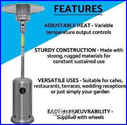 VIVOFUORI Outdoor Garden Gas Patio Heater 13kW With Cover