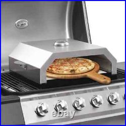 VidaXL Firebox Pizza Oven with Ceramic Stone for Gas Charcoal BBQ Stainless steel