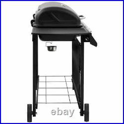 VidaXL Gas BBQ Grill with 6 Burners Black Natural Gas Barbecue Side Burner